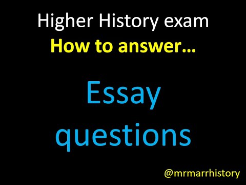 Mr Marr - Higher History - Essay writing