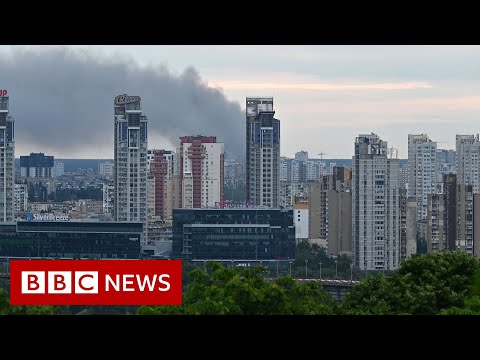 Explosions shake Kyiv while battles rage in Ukraine’s east - BBC News
