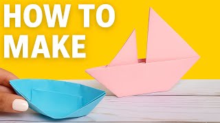 How To Make a Paper Boat | 2 Different Paper Boat | Easy Origami Boat Making Tutorial For Kids