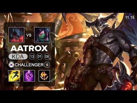 Aatrox Top vs Akali - EUW Challenger Patch 11.15