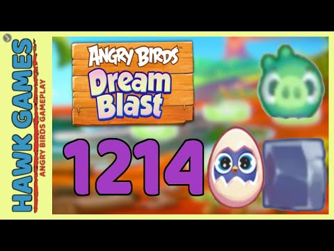 Angry Birds Dream Blast Level 1214 Hard - Walkthrough, No Boosters