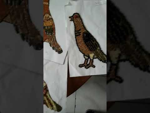 Gambar Sketsa Kolase Burung Dari Biji Bijian - Paimin Gambar