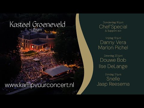 De line-up voor Kampvuurconcerten bij Kasteel Groeneveld in 2026!