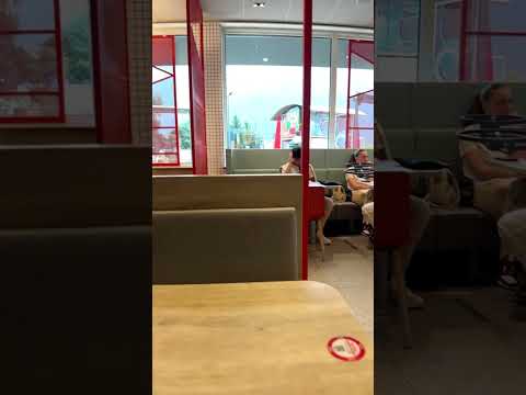 McDonalds Drone Delivery inside of restaurant
