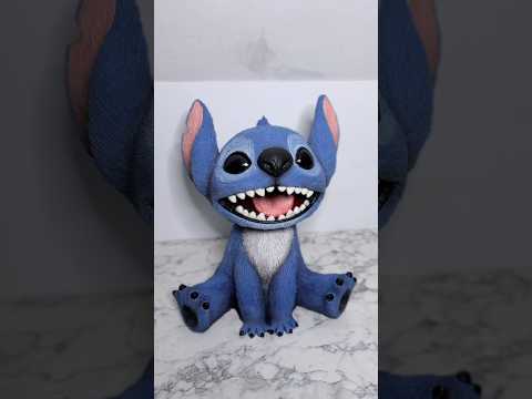 Making a hyper realistic Stitch CAKE 🍰 #cake #liloandstitch #disney #cakedecorating #stitch