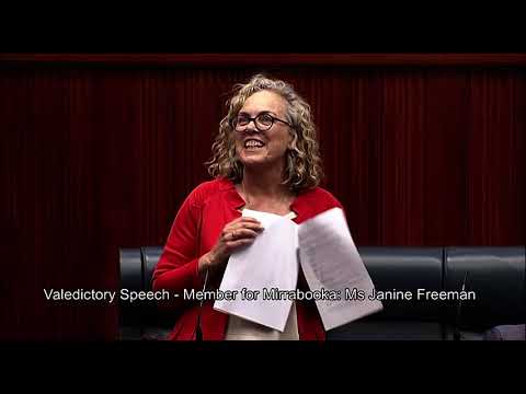 Janine Freeman MLA - Valedictory Speech on 4 December 2020