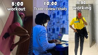Day In The Life Of a Forex Trader | USING MY JOB TO FUND MY BUISNESS, trading a& study vlog.