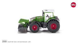 SIKU Farmer - traktor Fendt 942 Vario s předním sekacím nástavcem 1:50