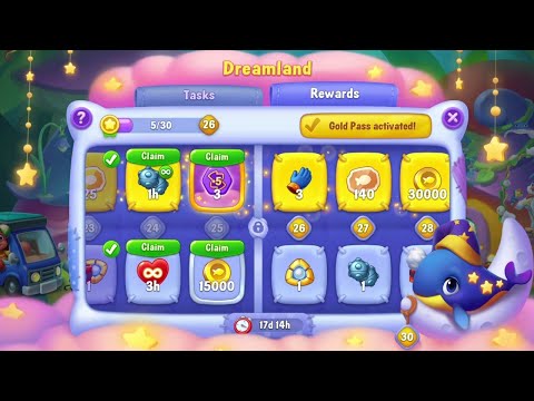 @Fishdom Win Strikes Level 6386 - 6387, Dreamland Event Level 25