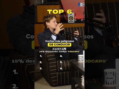 🏎️ ¡Los coches más peligrosos de conducir!#podcars #ranking #coches #top6 #podcast