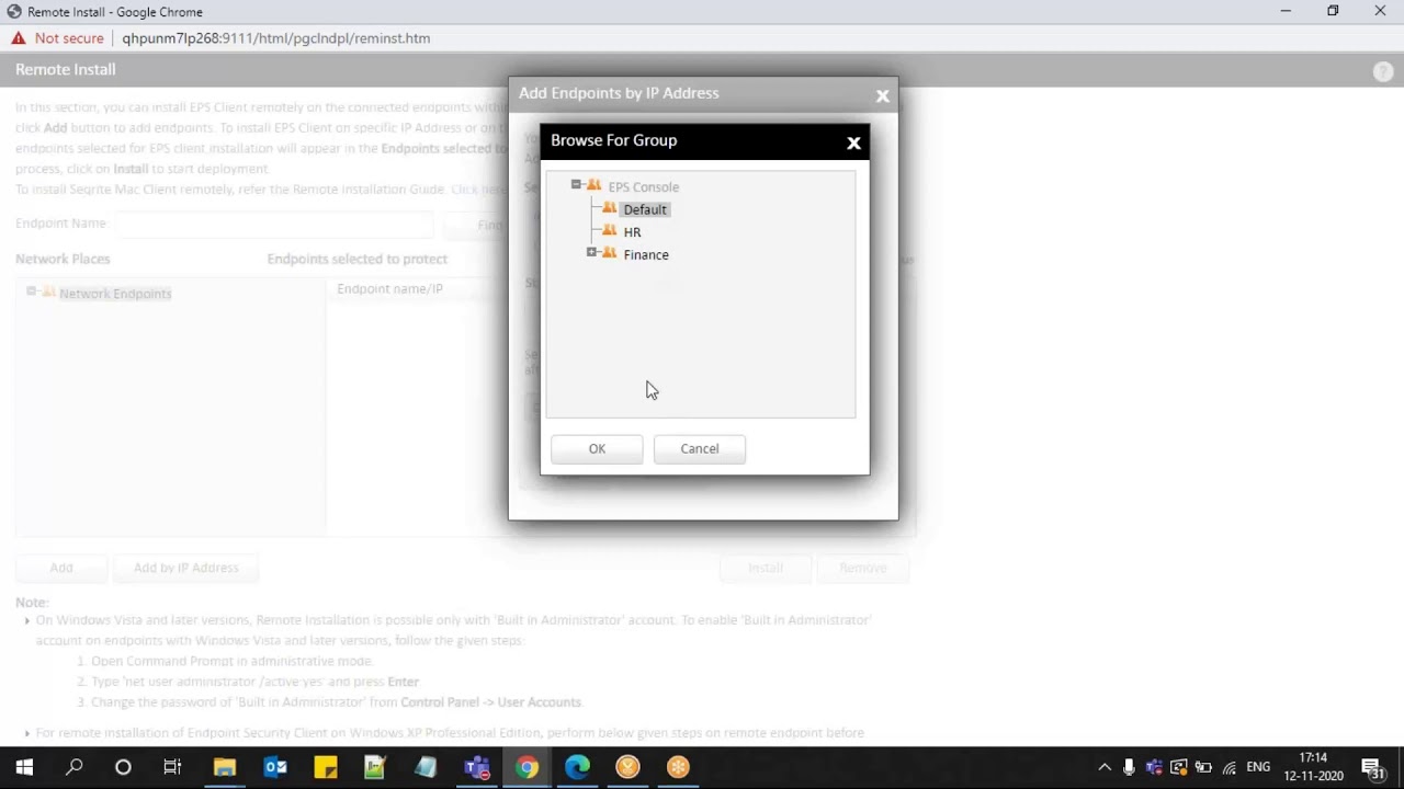 How to install Seqrite EPS clients remotely?