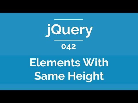 Arabic jQuery Practical Course #042 - Create Elements With Same Height