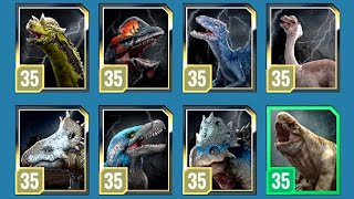 ALL MAX LEVEL 35 TEAM (JURASSIC WORLD ALIVE)