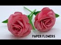 Paper Flowers Very Easy Paper Rose Flower PAPER ROSE FLOWERS Paper Craft Paper Craft Flowers