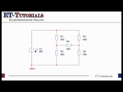 Aufgabe zur belasteten Brückenschaltung | ET Tutorials