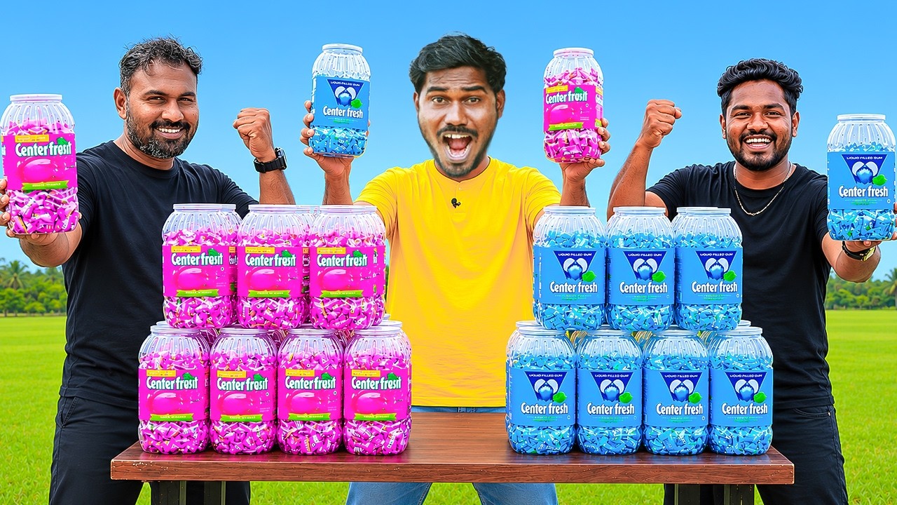 1000 Center Fresh Vs 1000 Center Fruit: Who Blows the Biggest Bubble Wins? Mad Brothers
