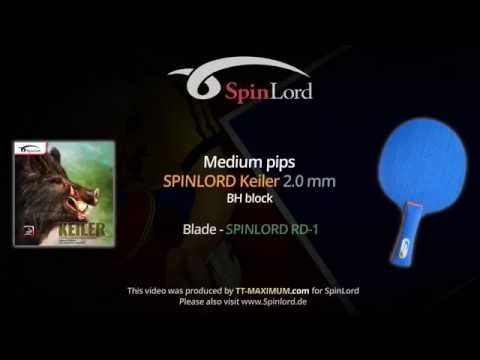 SPINLORD Keiler 2.0 mm BH block against topspin on SPINLORD RD-1 blade