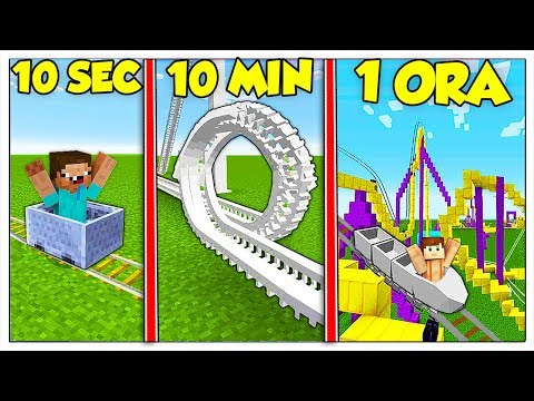 MONTAGNE RUSSE DA 10 SECONDI CONTRO 10 MINUTI VS 1 ORA! - Minecraft ITA