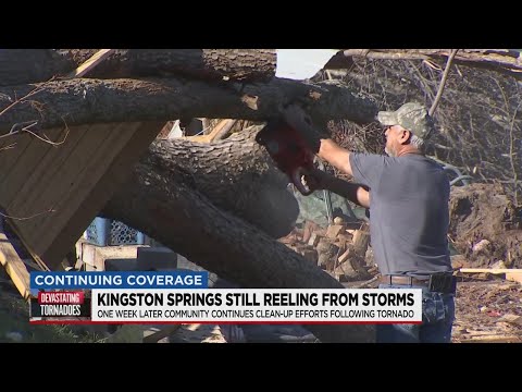 One week later community continues cleanup efforts following tornado