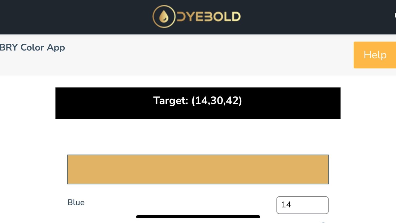 Carpet Dyeing Color Calculation App by Dyebold
