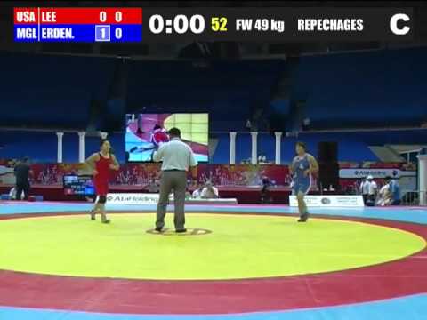 2012 Cadet Worlds 49kg - Cadence Lee (USA) vs. Otgontsetseg Erdenesukh (MGL)