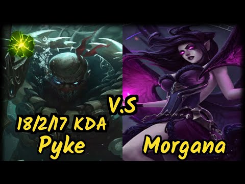 SirNukesAlot (PYKE) vs MORGANA - 18/2/17 KDA BOTTOM SUPPORT GAMEPLAY - EUW Ranked DIAMOND