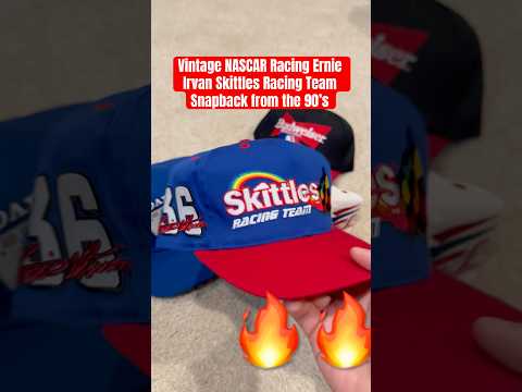 🏁VINTAGE NACAR RACING HUT! Ernie Irvan #36 Skittles Racing Team SnapBack Hutkappe aus den 90ern, ...