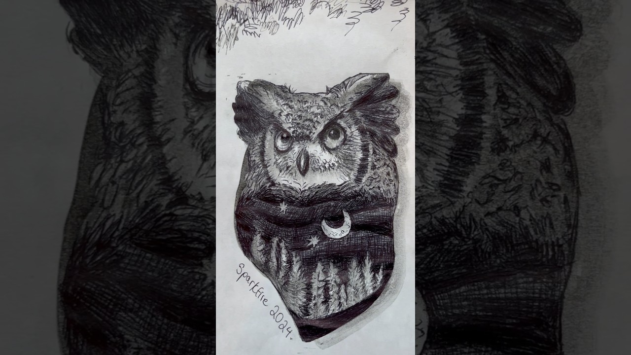 Owl-sky print (sky full of stars)