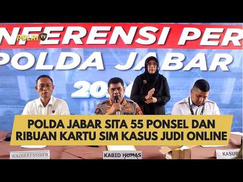 POLDA JABAR SITA 55 PONSEL DAN RIBUAN KARTU SIM KASUS JUDI ONLINE