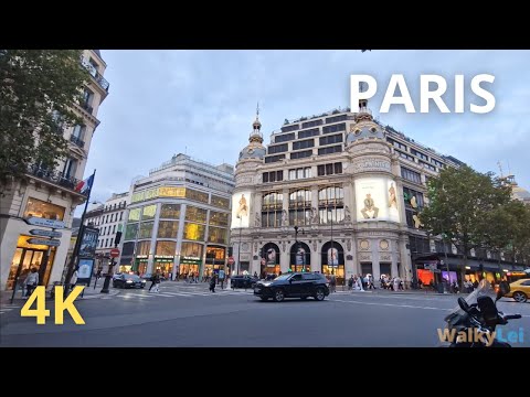 Paris, France - walking tour in the 9th arrondissement - shopping district of Paris