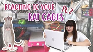 REACTING TO MY SUBSCRIBERS RAT CAGES pt. 2