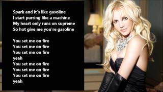 Britney Spears - Gasoline /\ Lyrics On A Screen