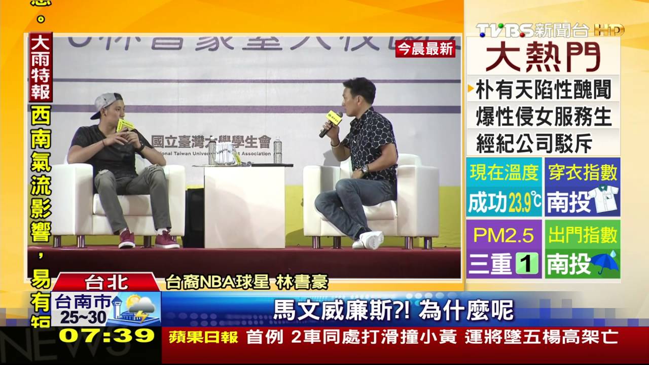 林書豪台大演講:別怕面對困難