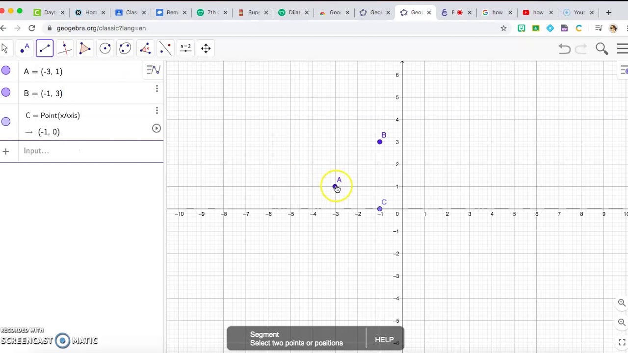 Using Geogebra (Dilations)