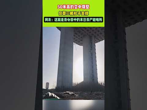 50米高的空中別墅，僅靠三根柱子支撐，網友：這是要做什麽？