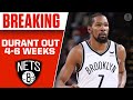 Kevin Durant Out 4-6 Weeks With Sprained Left MCL | CBS Sports HQ