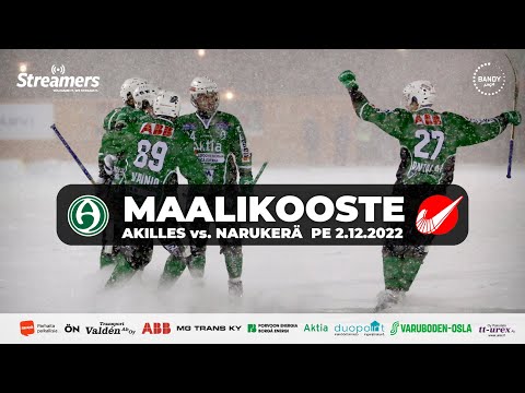 Maalikooste: Akilles - Narukerä 2.12.2022 bandyliiga