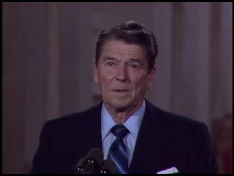 President Reagan’s 37th Press Conference in the East Room on June 11, 1986