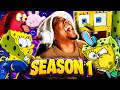 I BINGE WATCHED SPONGEBOB SEASON 1 It S EPIC Spongebob Squarepants Full Season REACTION