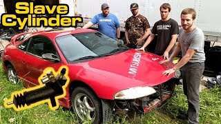 Eclipse GSX Slave Cylinder Replacement & Bleeding 💉💦 DSM Master Cylinder Diagnosis