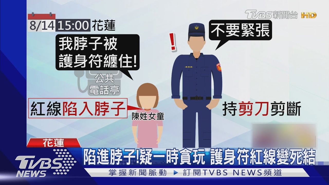 我呼吸困難!脖遭護身符纏住 女童急報案