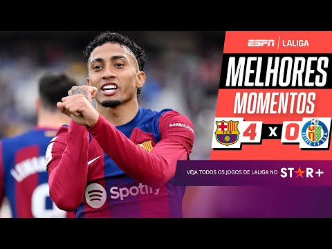 Gols e lances de Barcelona x Getafe