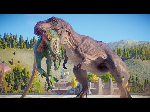 ALL CARNIVORE & HERBIVORE DINOSAURS BATTLE ROYALE IN OREGON -  Jurassic World Evolution 2