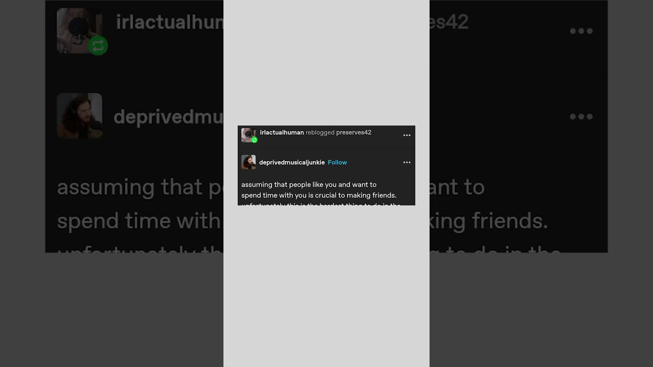 Assuming Tumblr Post 😌