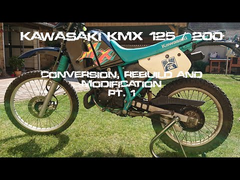 Kawasaki KMX 125 / 200 conversion, rebuild and modification pt. 1
