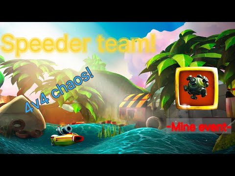 4v4 mine event full Speeder team! Pure chaos! ~ Battle Bay
