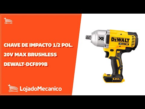 Chave de Impacto 1/2 Pol. 20V Max Brushless sem Bateria e Carregador DEWALT-DCF899B - Video