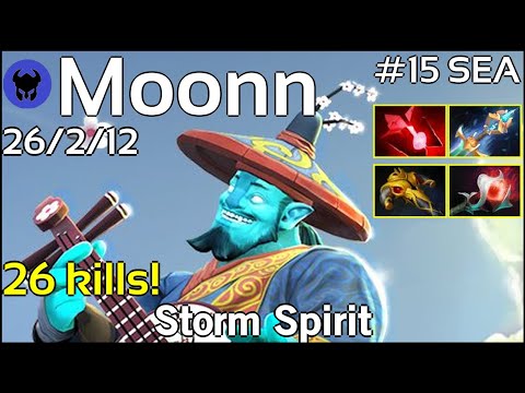 26 kills! Moonn [Mineski] plays Storm Spirit!!! Dota 2 7.21