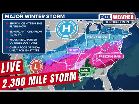 LIVE Coverage Tracking Historic Major Winter Storm Underway, 40+ States Impacted | FOX Weather