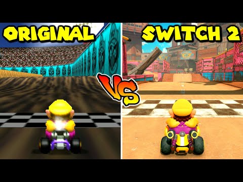 Mario Kart World - All Retro Tracks Comparison (Switch 2 vs Original)
